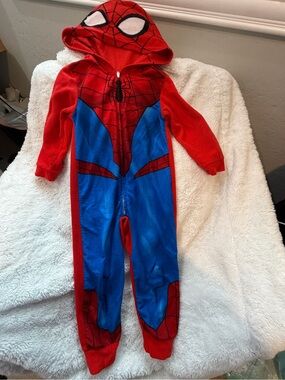 Marvel Red and Blue Spider-Man Hooded Jumpsuit